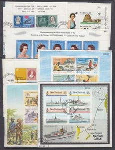 NEW ZEALAND 1969/96 USED M/S’s ex FDC’s (x27) DIFFERENT (ID:FD10) - Picture 1 of 5