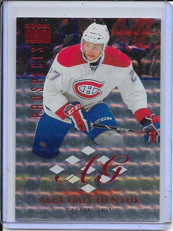 2013-14 Fleer Showcase Skybox Alex Galchenyuk Premium Star Rubies # 27 #d/50 - Image 1 of 2