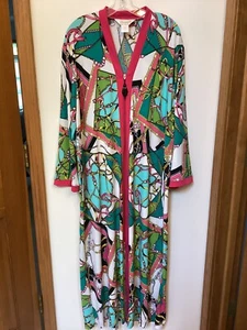 DIAMOND TEA Vintage Zip Robe Lounger House Coat Groovy 1960-70? Gr. 1X 22975 - Bild 1 von 21