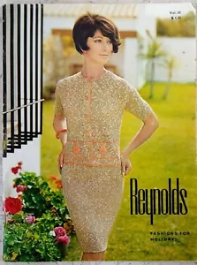 Vestido Reynolds Años 60 Moda para las Vacaciones Vol 52 De Colección Tejido Crochet Patrones - Imagen 1 de 12