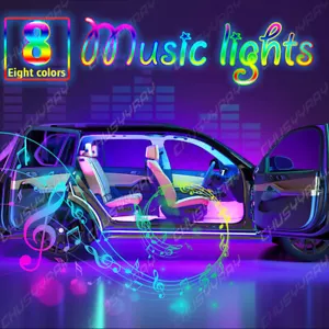 RGB-LED Car Interior Accessories Floor Decorative Atmosphere Strip Lamp Lights - Picture 1 of 12