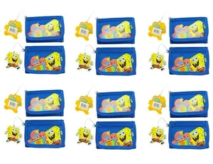 12pcs SpongeBob Squarepants Tri-Fold Mini Wallet Coin Purse for Kids (Blue) - Picture 1 of 8