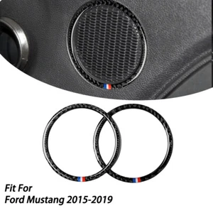 For Ford Mustang 2015-19 Carbon Fiber Door Speaker Panel Decor Trim Sticker×2-T - Bild 1 von 10