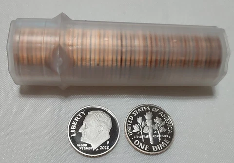 2020 S ROOSEVELT DIME PROOF ROLL (50 PCS) Cover