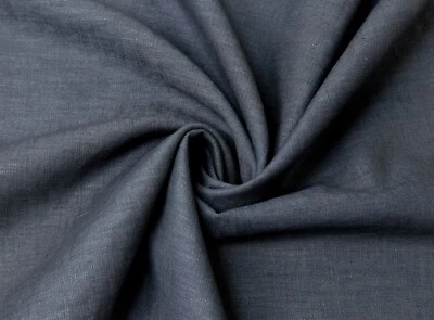 LEINEN Stoff Reinleinen Enzym gewaschen weich fließend DUNKELGRAU EUR 15,98/m - Bild 1 von 2