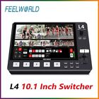 Feelworld L4 10.1" HDMI Video Switcher Mixer HD Touch Screen Live Streaming