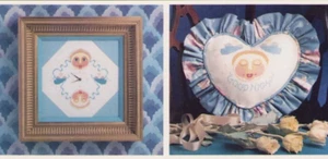 Cross Stitch Angels Clouds Moon Sun Pillow Clock Pin cushion Baby Stars  Pattern - Picture 1 of 4