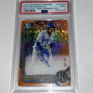 2022  Bowman Chrome 1st Bowman Auto Herard Gonzalez PSA 9 #CPA-HG /25 - Picture 1 of 2