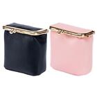 1 Pc Women Kiss Lock Leather Coin Purse Make Up Bag Travel Small Cosmetic Bag