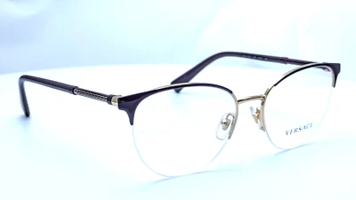 Versace MOD. 1247 1418 Oro Violeta Medio Borde Redondo Mujer Anteojos 52mm Foto 1 de 4