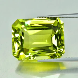 13.07Ct Custom Fancy Cut _ Exceptional Natural Lemon Quartz Gemstone - Picture 1 of 1