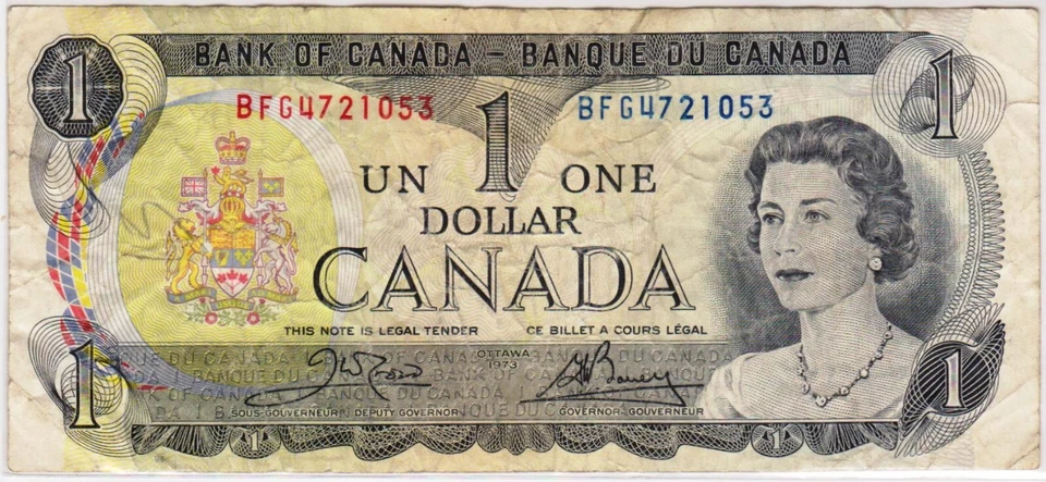 Mazuma *F1136 Canada Queen Elizabeth QEII 1973 $1 BFG4721053 VF - Image 1 of 2