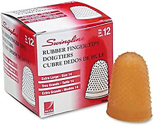 Rubber Finger Tips, Finger Cots, Extra Large - Size 14, Amber, Finger Protector
