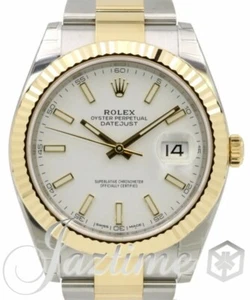 Rolex Datejust 41 Yellow Gold / Steel White Index Fluted Oyster 126333 BRAND NEW - Picture 1 of 1