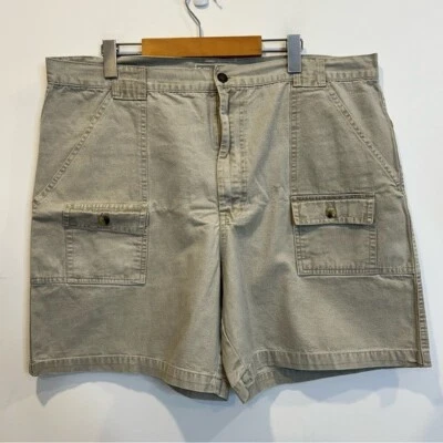 Vintage Pacific Crest Men’s Trail Wear Canvas Cargo Hiking Shorts Green 40 — 第 1/4 张图片