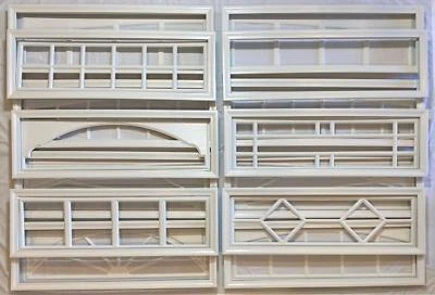 White Garage Door Window Kit Long Panel Frame Insert Grill Option Amarr No Glass - Image 1 of 4