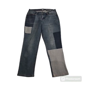 New Directions Girlfriend Blue Jeans Pants Size 8R Mid Rise 32X28 - Picture 1 of 10