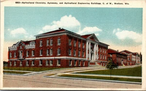 Vtg University of Wisconsin Agricultural Chemistry Building Madison WI Postcard - Picture 1 of 2