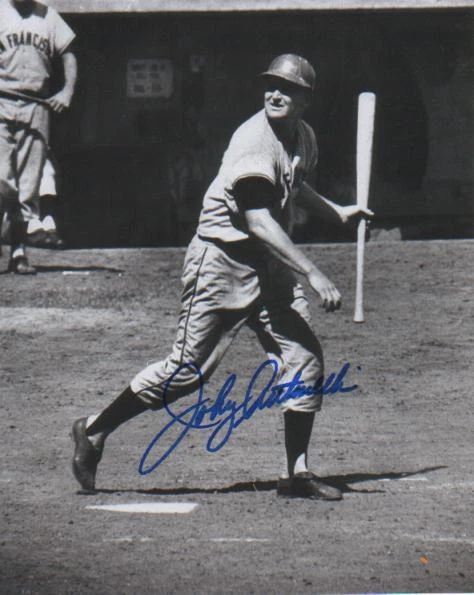 Johnny Antonelli Autographed 8x10 Photo At Bat / NY Giants RARE - Image 1 of 1
