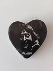 Vintage John Lennon big heart-shaped badge/button /8cm / The Beatles