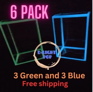 6 PACK! Extra thick Deluxe 4" Glow In The Dark Funko Pop Protector Case. - Picture 1 of 5