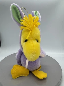 Peanuts Woodstock Applause Plush Bunny Costume Easter Purple Yellow Stuffed Toy - Picture 1 of 7
