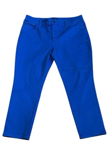 NYDJ Ankle Jeans Size 14P Blue Purple Lift Tuck Technology Stretch Slim Fit Pant - Picture 1 of 10