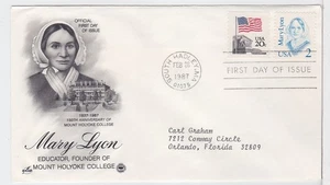 TurtlesTradingPost- Mary Lyon 2 Cent 1987 #2169  FDC Artcraft Variety  Cachet - Picture 1 of 1
