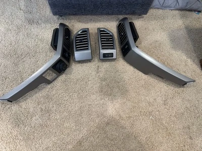 15-20 F150 Dashboard Dash Gray Heat AC Air Vent Set of 4 Trim Bezel Factory OEM - Image 1 of 4