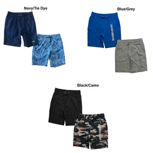 Eddie Bauer Boy's 2-Pack Everyday Active Hybrid Shorts - Picture 1 of 5