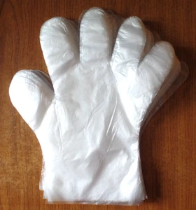 New 40 Clear Plastic Disposable Gloves One Size Fits Most (Without Packaging) - Picture 1 of 3
