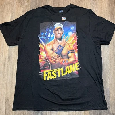 WWE Authentic John Cena Fastlane Shirt 2023 LA Knight Tag Team Match - 2XL - Image 1 of 4