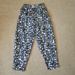 Vintage 90s AOP Skull Pants Crazee Wear USA Mens XXL Muscle Gym Baggy parachute - Picture 1 of 7