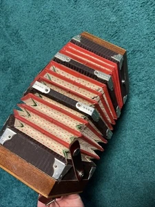 Vintage Italy Riccordi 20 Button ANGLO Concertina For Parts/Repair Restoration - Picture 1 of 9