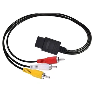 AV AUDIO VIDEO A/V CABLE CORD WIRE TV GAME HTE CABLE FOR NINTENDO 64 SNES S - Picture 1 of 8