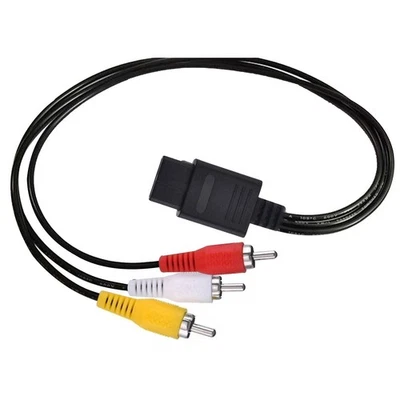 AV AUDIO VIDEO A/V CABLE CORD WIRE TV GAME HTE CABLE FOR NINTENDO 64 SNES S - Image 1 of 4