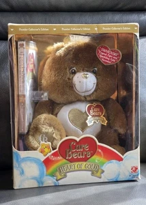 Heart of Gold Care Bear IN BOX with Swarovski Crystal Eyes Gold Sparkling Accent - Picture 1 of 8
