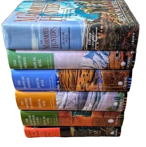 Earths Children Book Lot Jean Auel Complete Historical Fiction Hardcover Vintage - Foto 1 di 23
