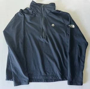 North Face Pullover Men's Large Navy Blue Long Sleeve 1/4 Zip Pullover Warm - Picture 1 of 9