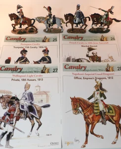 4 Del Prado Napoleonische Kavallerie Bleifiguren Nr. 25 - 28 & Hefte TOP - Bild 1 von 10