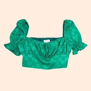 Privacy Please Rosita Top Green - Picture 1 of 5