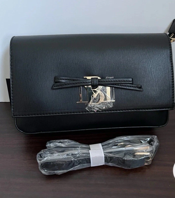 Bolso Bandolera Badgley Mischka Negro Rectángulo con Lazo Foto 1 de 1