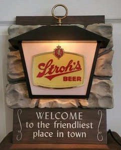 VTG • Stroh's Beer Light Up Beer Sign • Union Made • Local No. 714 • Mo# 6869-18 - Picture 1 of 8