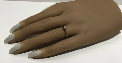 Anillo de compromiso solitario vintage de diamantes de oro amarillo de 14K talla 6,25 Foto 1 de 4