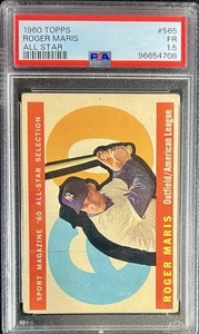 Roger Maris 1960 Topps All Star Baseball #565 Clasificado PSA 1.5 New York Yankees - Imagen 1 de 2