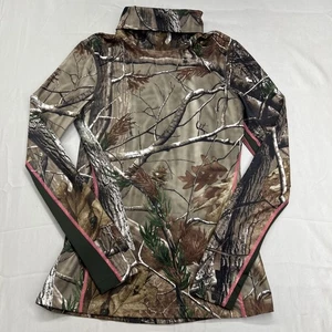 Under Armour Shirt Damen SM Scent Control Camo Fitted ColdGear Jagd Mock Neck - Bild 1 von 12