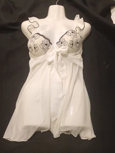 Baby Doll Intimi Top Med Avorio Imbottito Lingerie Ferretto  - Foto 1 di 14