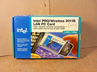 Intel Pro/Wireless 2011B PC Card - Wireless NIC (WPC2011B) BOXED - Image 1 of 4