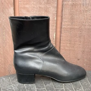 Carritz Italian Leather Ankle Boots Women’s Size 41 Black - Picture 1 of 9