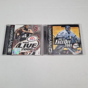 NBA Live 2000 / NHL Faceoff 2001 PS1 PlayStation Video Games Disc - Picture 1 of 7